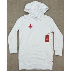 MedMen Men's White Long Sleeve 100%‎ Cotton Hoodie Size XS